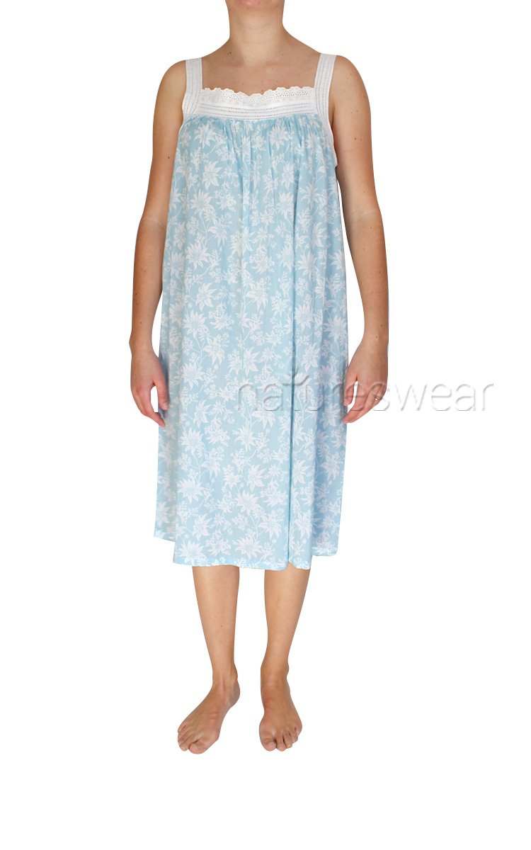 French Country Strappy Shorter Cotton Nightgown FCT100V