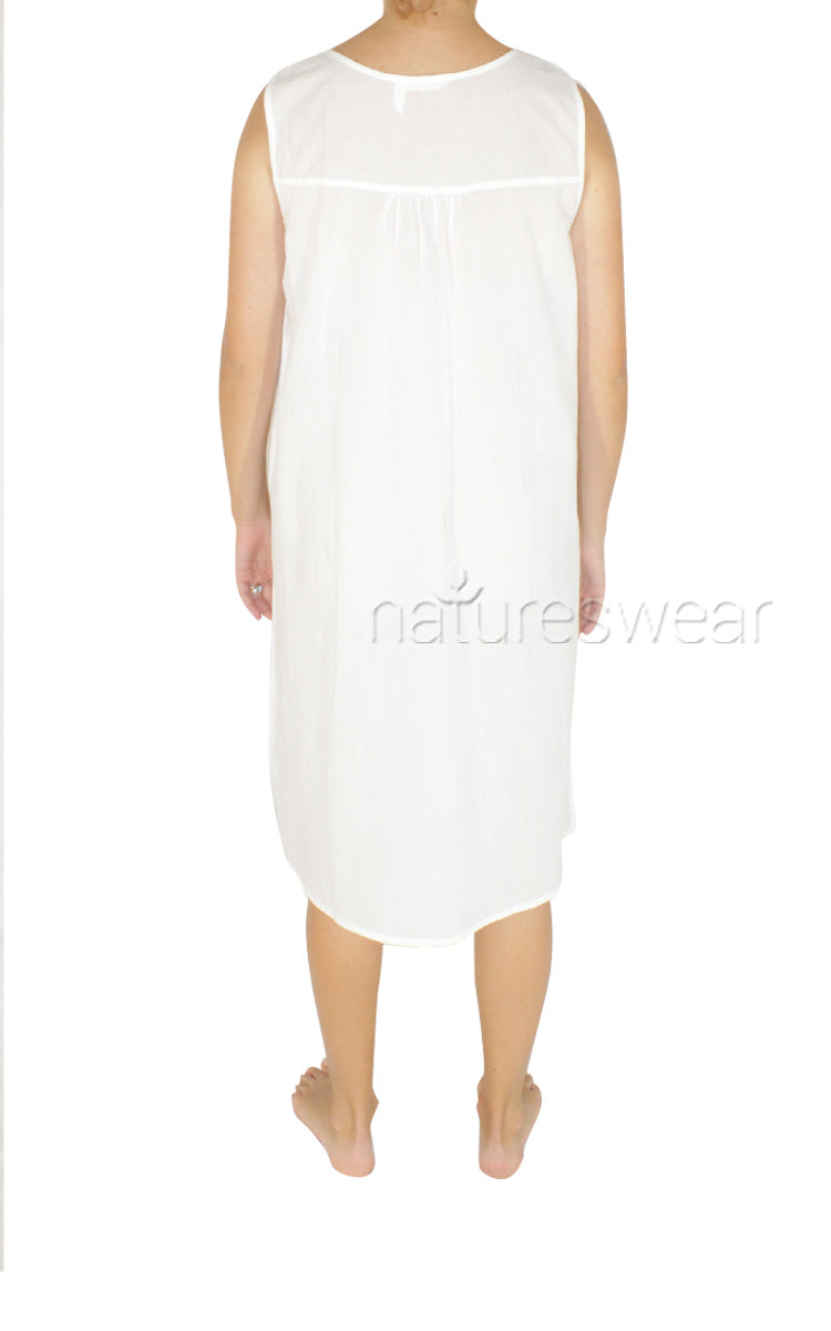 Woman wearing French Country cotton sleepwear