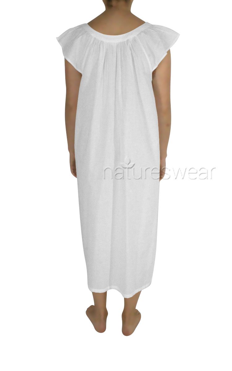 Woman wearing French Country cotton nightwear