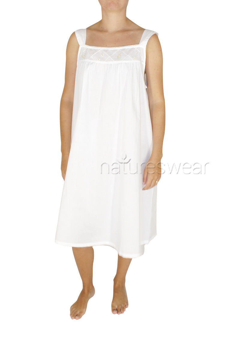 Woman wearing French Country summer nightie