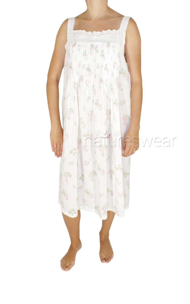 Woman wearing French Country summer nightie