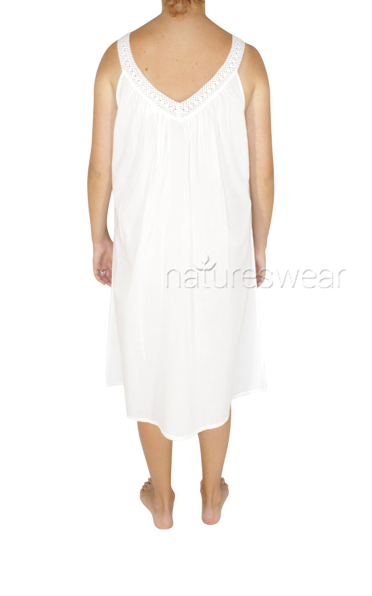 Woman wearing French Country summer nightie