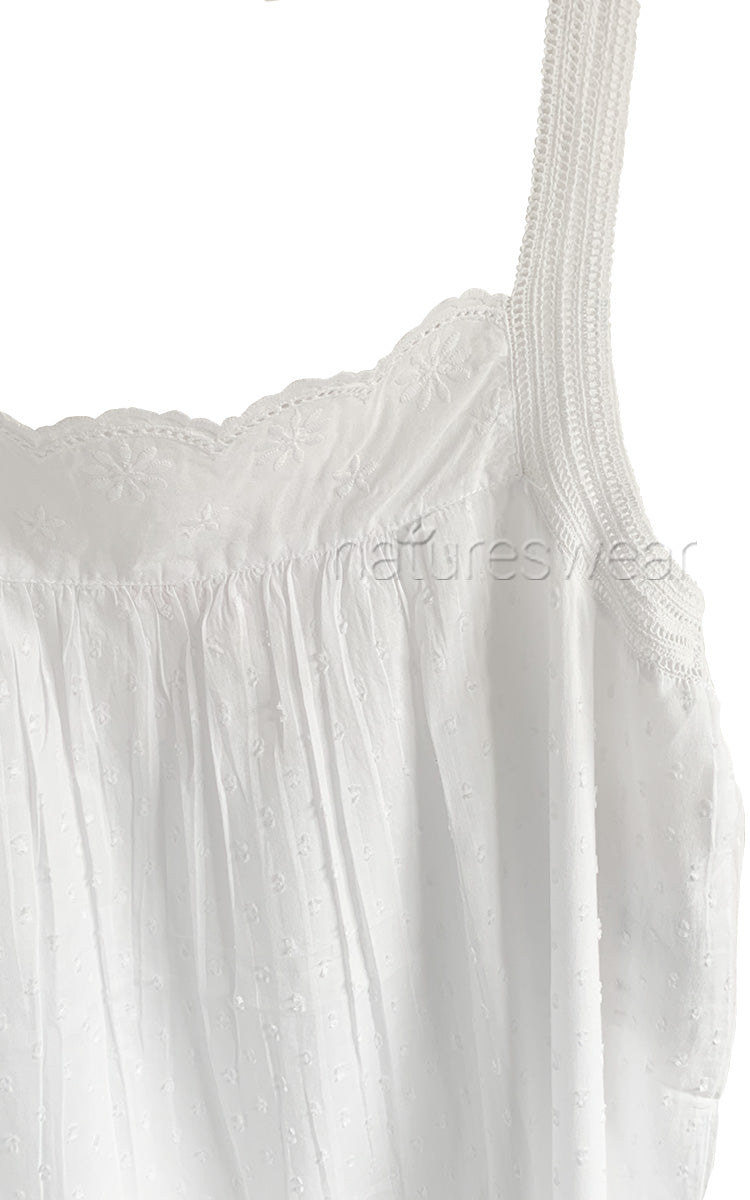 French Country cotton nightie close up photo of fabric