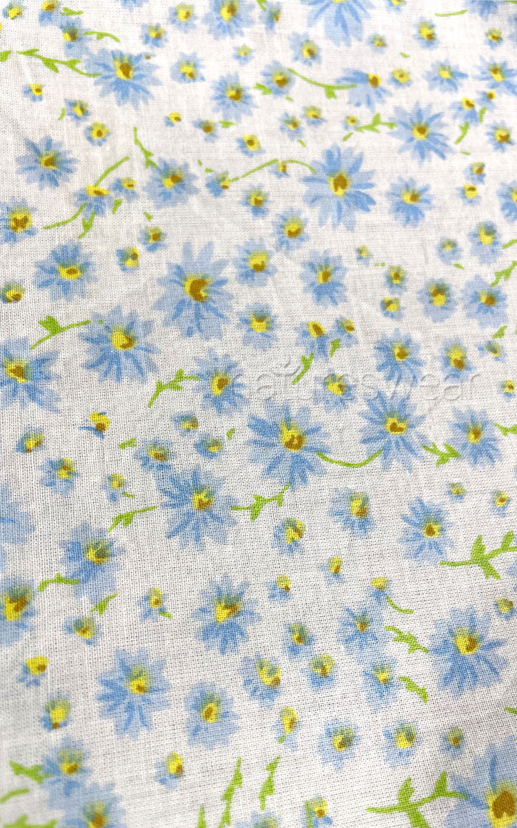 French Country cotton nightie close up photo of fabric