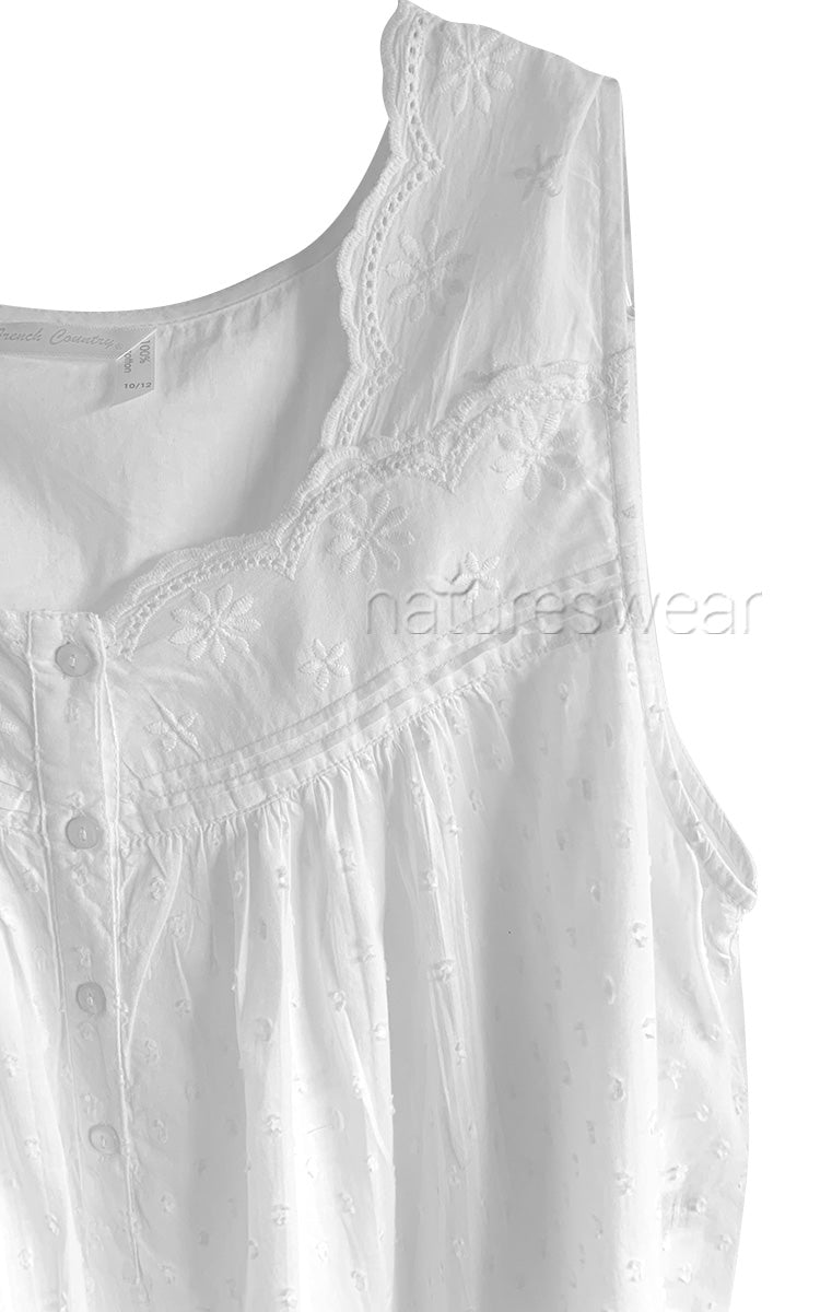 French Country cotton nightie close up photo of fabric