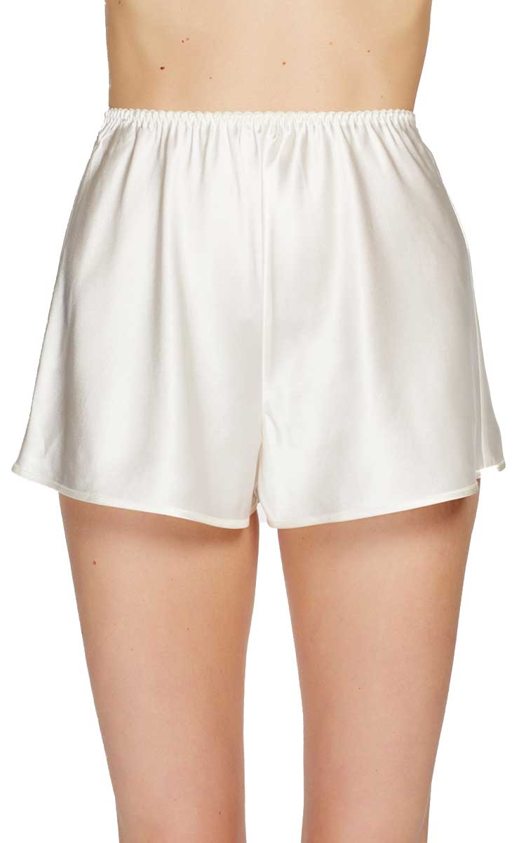 Ginia Plain Silk French Knickers ivory