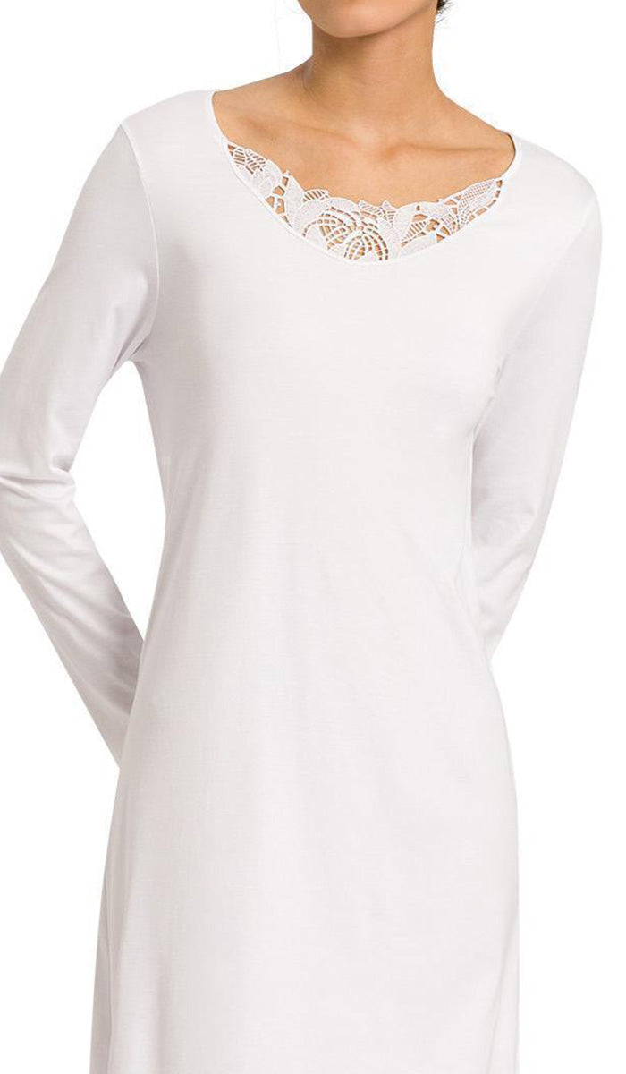 Hanro Long Sleeve Nightgown Ladies Cotton Nighties By Hanro