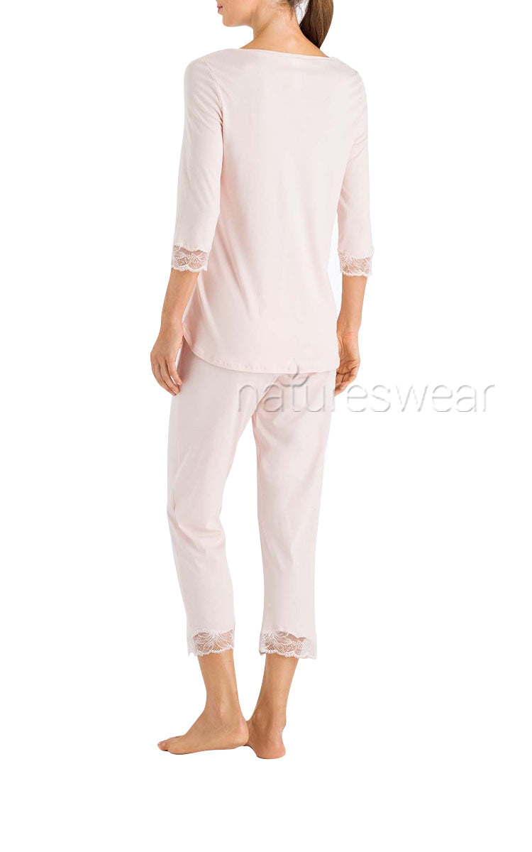 Hanro Valencia 3/4 Sleeve Pyjama Pink