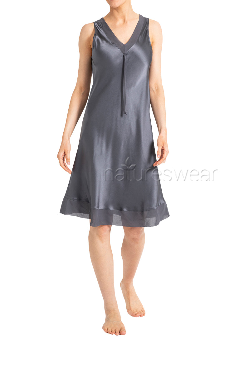 Lotus Silk Butterfly Chemise in Ash/grey Australia and New Zealand