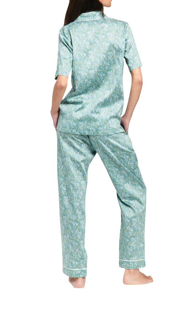 Project REM Short Sleeve Top & Long Pant Pyjama Set in Paisley Star