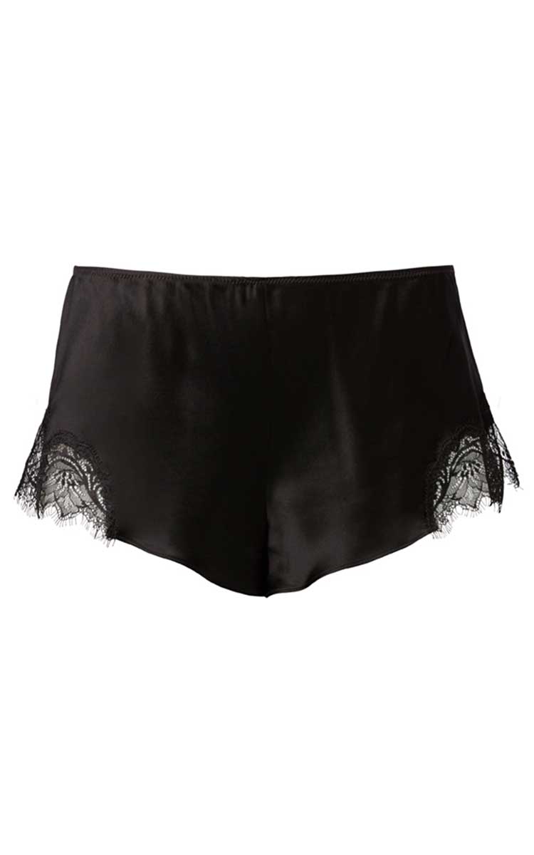 Sainted Sisters Silk French Knickers Black Style L27002