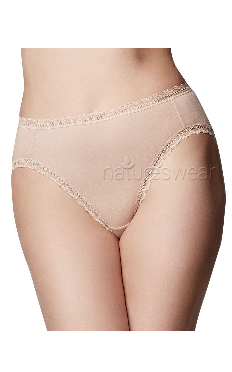 The Knicker Cotton Hi Cut Brief Nude Australia and New Zealand Natureswear