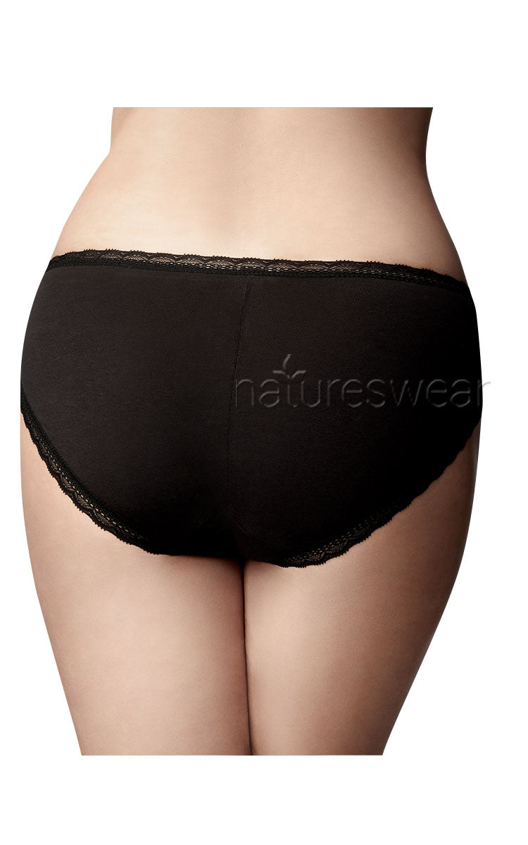 The Knicker Cotton Bikini Brief Black Australia and New Zealand Natureswear