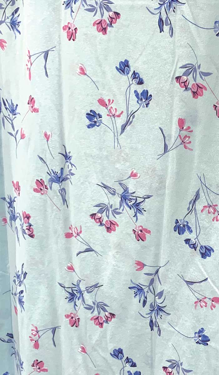 Schrank 100% Cotton Nightgown Sleeveless in Blue Floral Bianca SK299