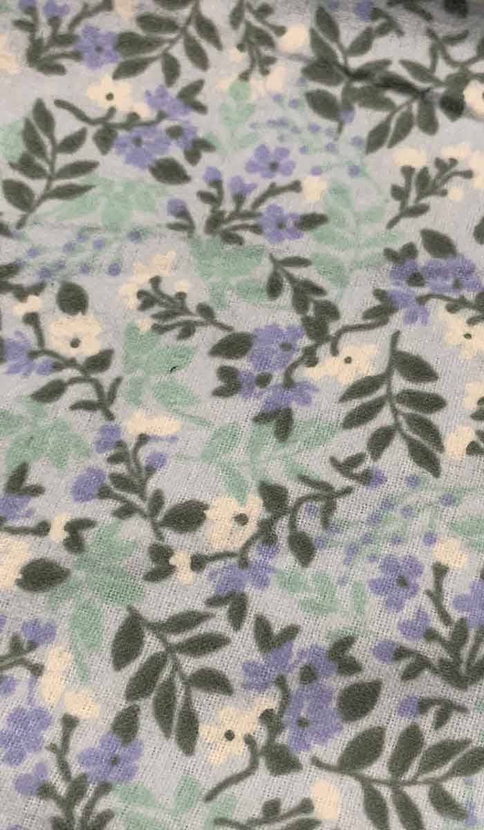 Schrank 100% Cotton Flannelette Nightgown in Blue Floral Print Brooke SK602B