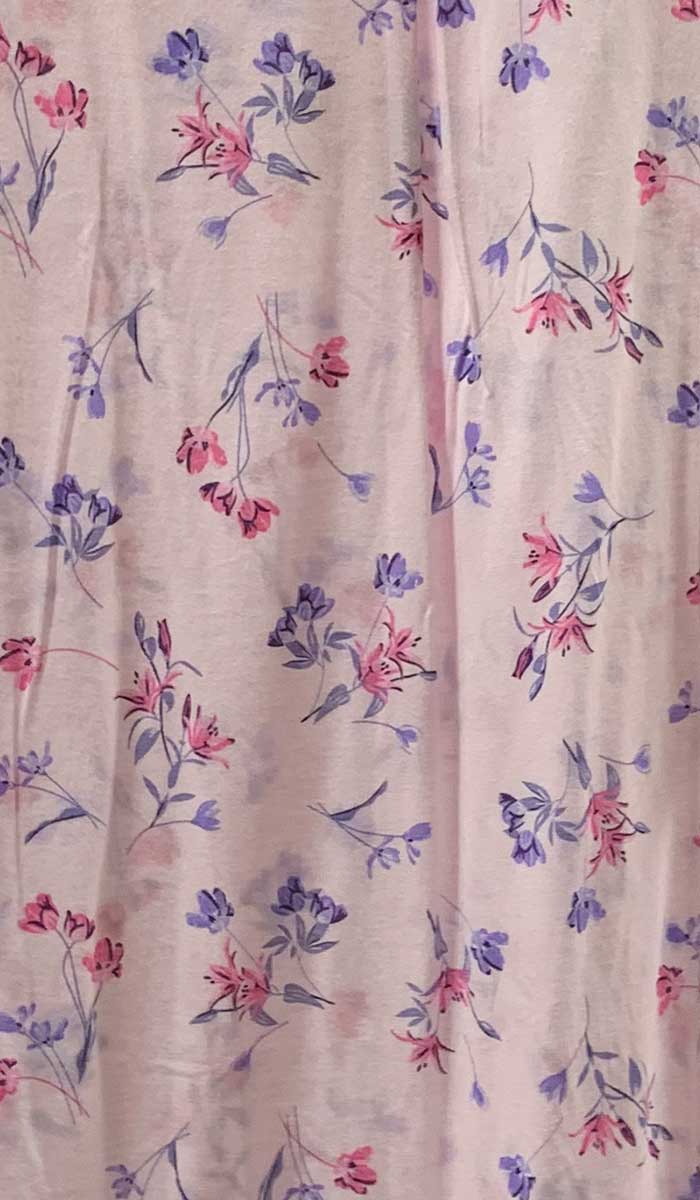 Schrank Bianca Sleeveless Cotton Nightgown in Pink Floral Print